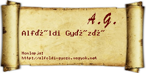 Alföldi Győző névjegykártya