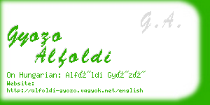 gyozo alfoldi business card